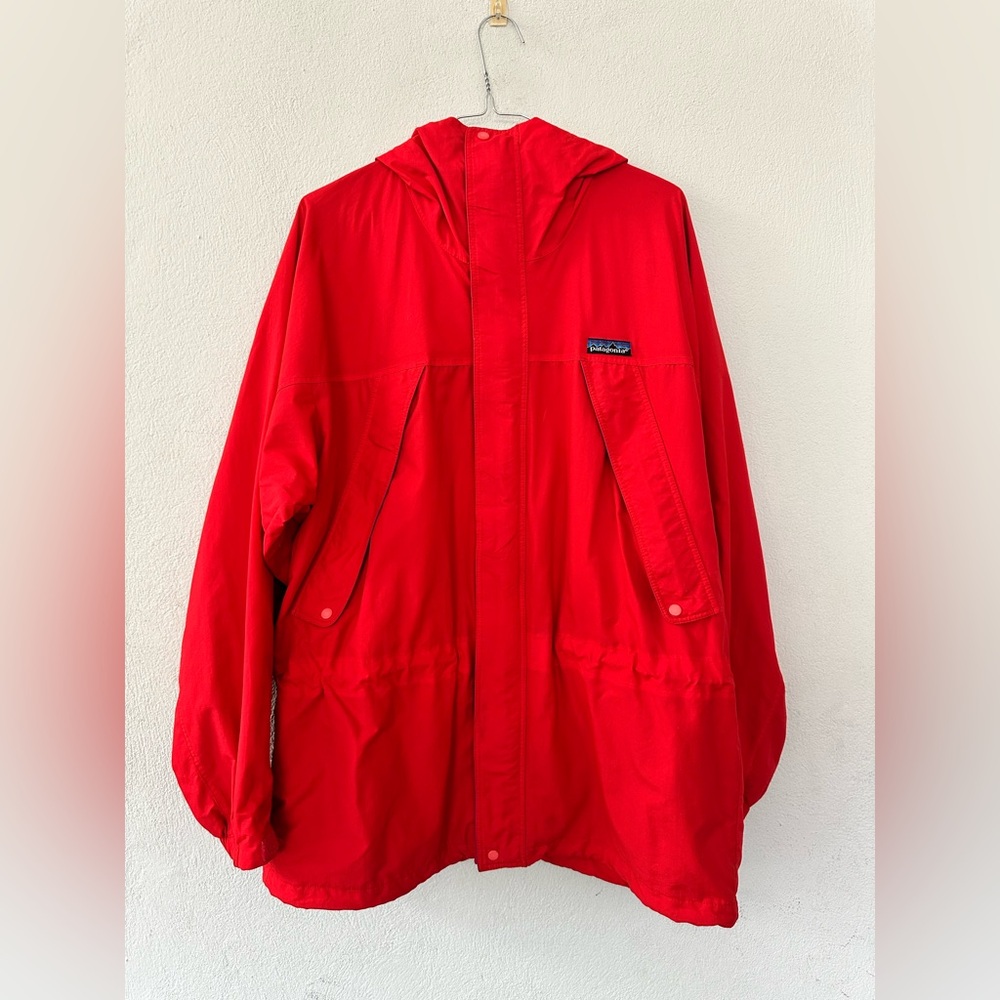 Patagonia Vintage Unisex Red Windbreaker Jacket Size Medium
